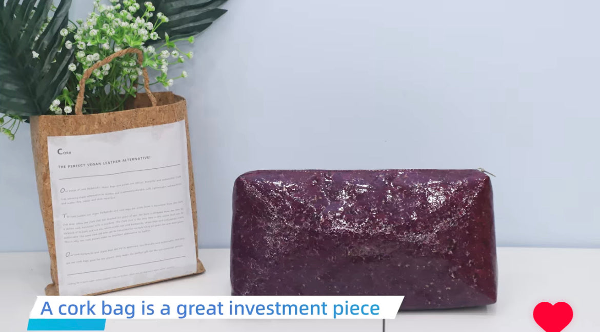 Slim Purple Patent Cork Clutch